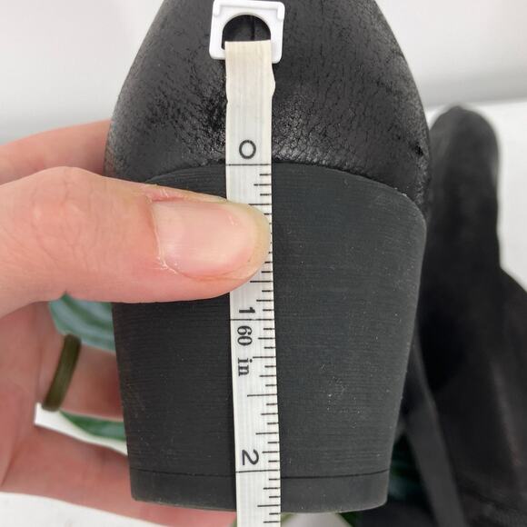 Dansko Raina Black Burnished Nubuck Leather Side Zip Block Heel Ankle Boot Shoes - Picture 10 of 11